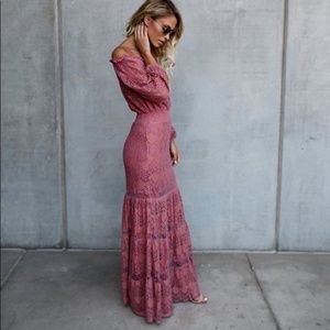 VICI Victorian Crochet Lace Maxi Dress